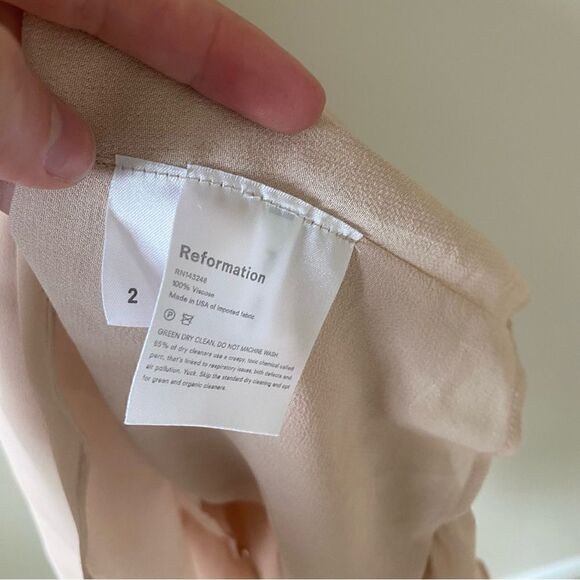 Reformation Full Length Dress Tan Nude color Worn Once size 2 - Picture 3 of 3